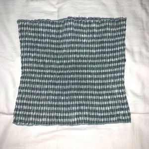 Green and white checkered crop top